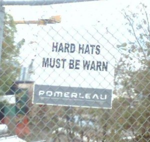 hard hat sign